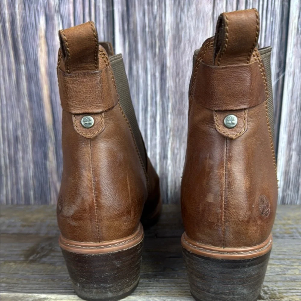 Brown Leather Ankle Boots - Picture 4 of 12